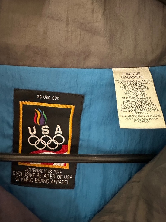 NWOT Vintage Men's jcpenney USA Olympics Windbreaker Jacket - Picture 2 of 4
